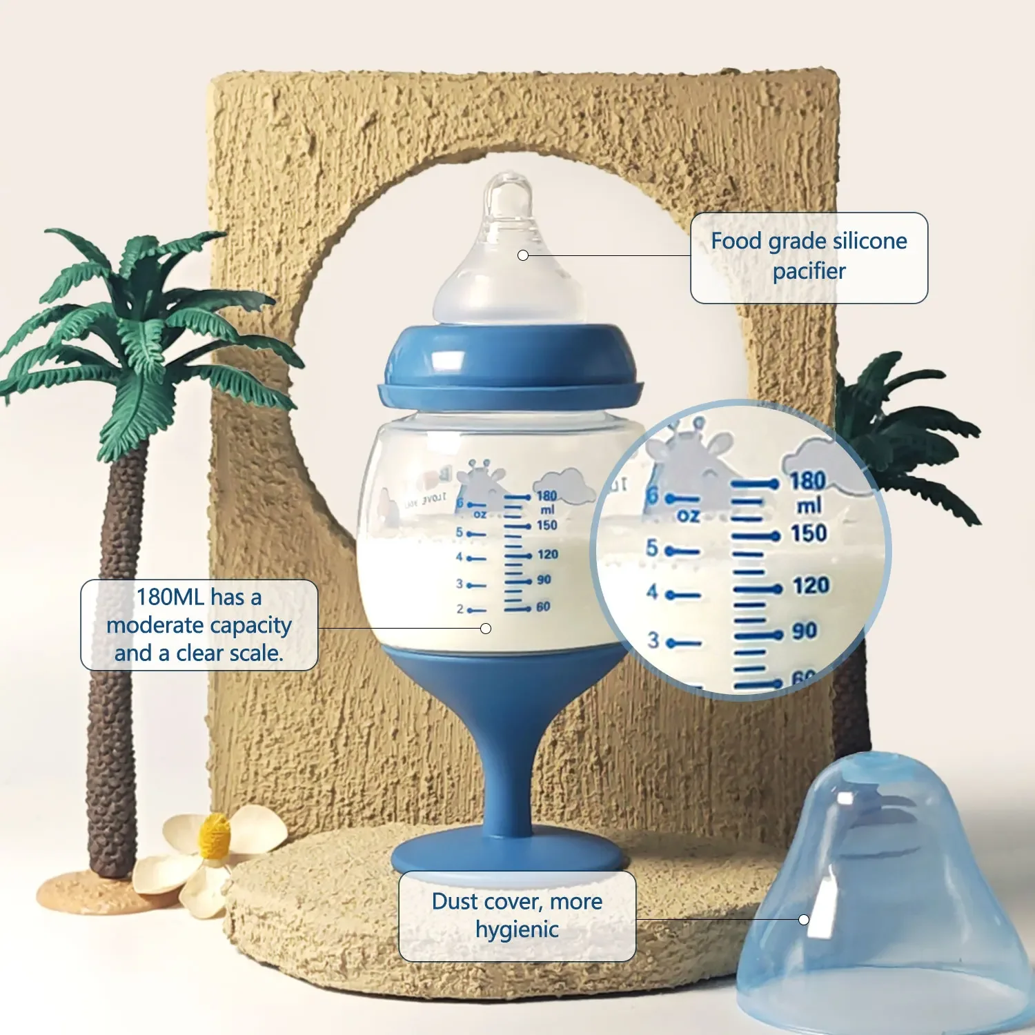 180ML goblet baby bottle, milk cup, baby drinking water, household cup, direct drinking juice, wine bottle, birthday gift - Image 6