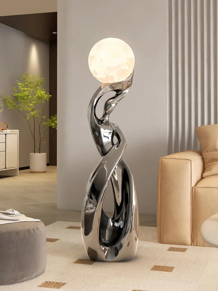 Home Decor Statue Abstract Art Ornaments Nordic Living Room Large Floor Luminous Sculpture Housewarming Gift Interior Figurines - Image 4