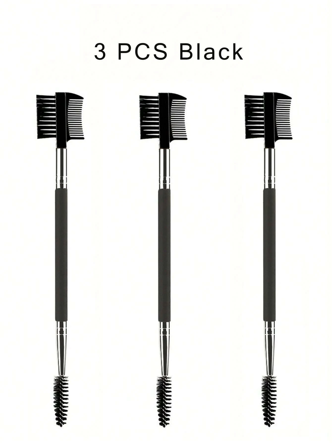 1/2/5PCS 3 Head Eyebrow Eyelash Shaper Double Head Brush Makeup Grooming Tool Cosmetic With 3 Different Spoolie Brushes - Image 3