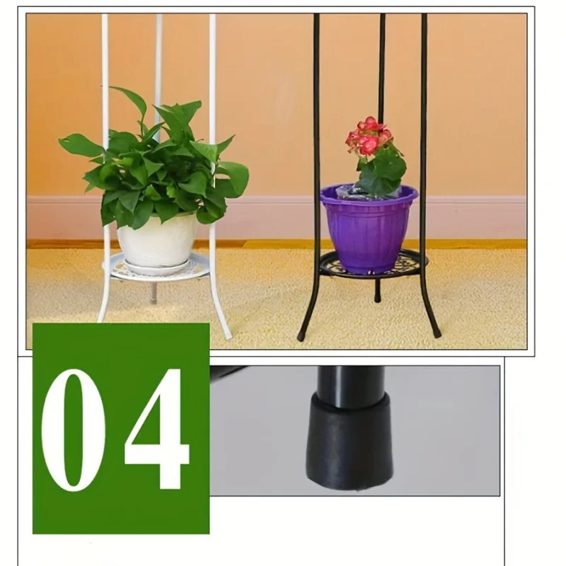 Metal Multi-layer Flower Stand for Succulent Green Radish, Indoor and Outdoor Living Room Balcony Flower Pot Holder, Floor-stand - Image 6