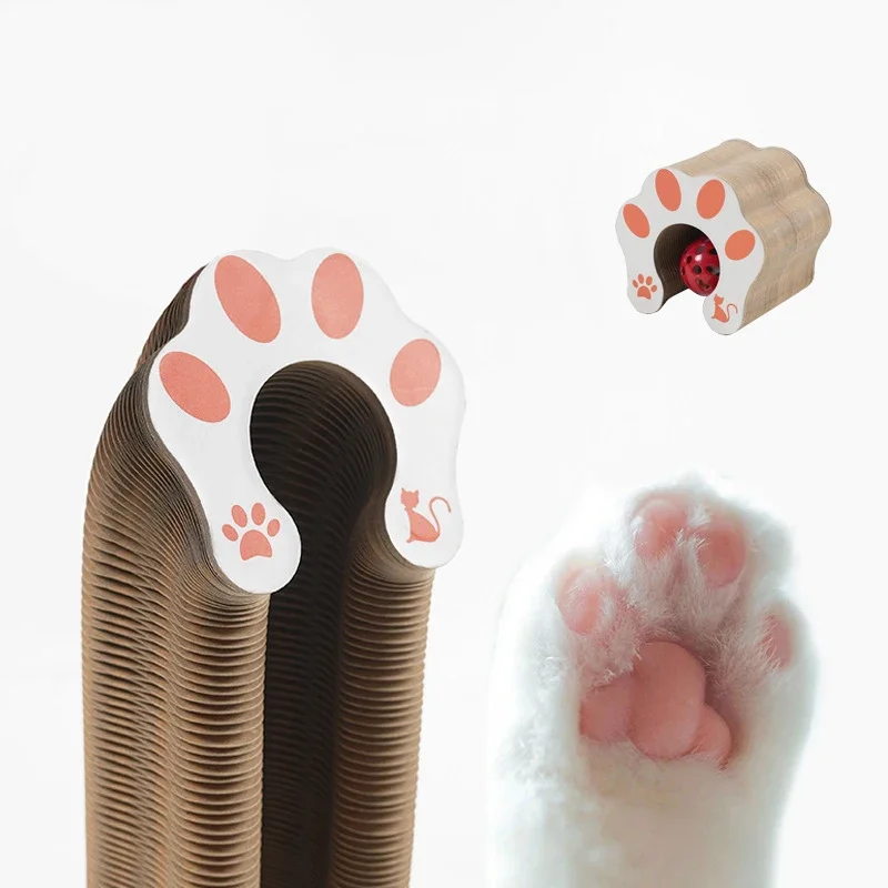 Organ cat scratching board, change cat toys, with bell cat claw grinding cat climbing frame corrugated paper - Image 4