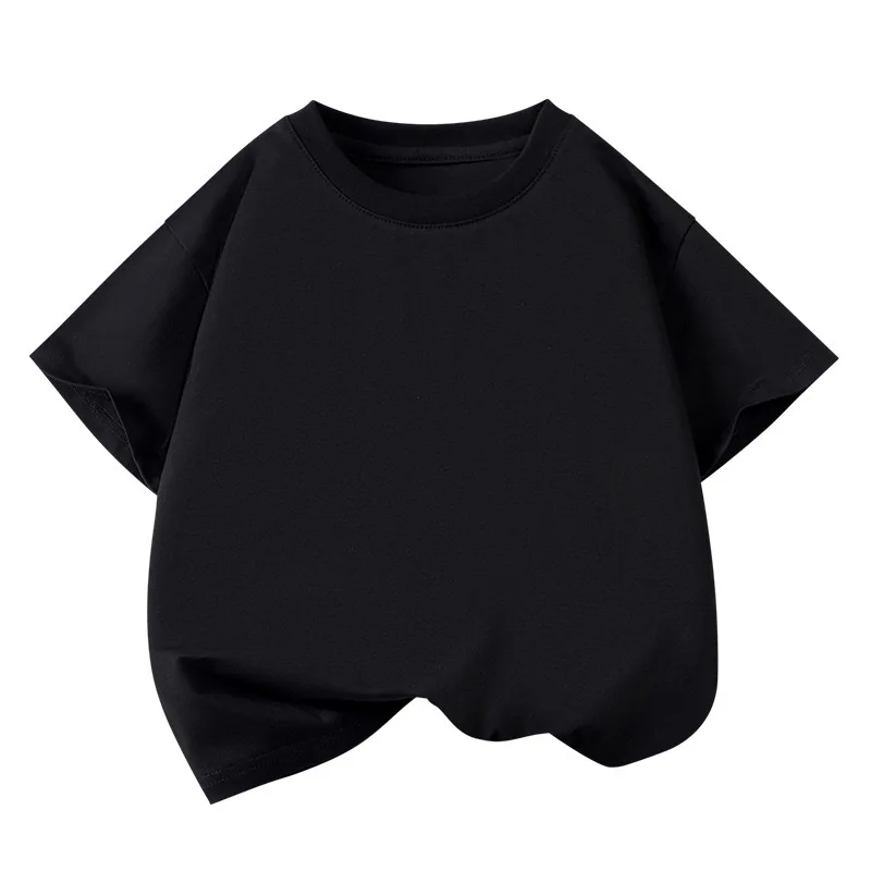 1pcs Summer Pure Cotton Boys Girl Solid Color Tees Fashion Top Childrens Short Sleeve Clothes T-shirts Child Loose Casual Tshirt - Image 4
