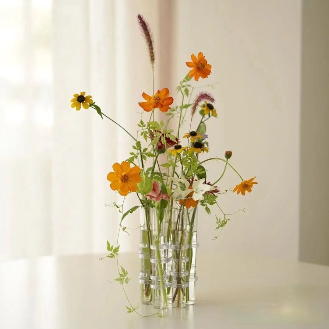 Clear Glass Vase Tubes Set Hanging Flower Holder Plant Container Flower Vases for Homes Room Decor - Image 3