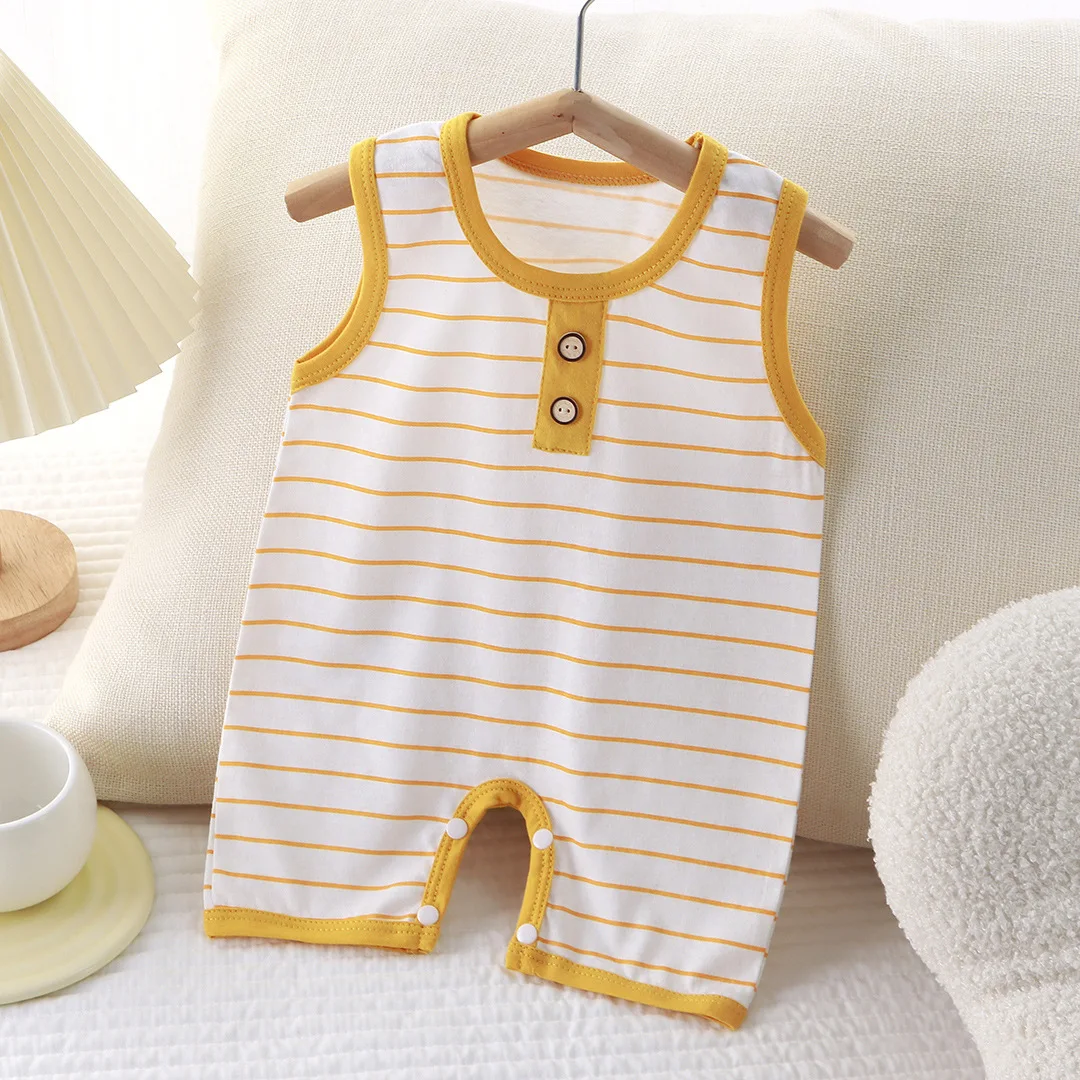 Summer Sleeveless Baby Rompers 0-2Y Striped Onesies for Newborn Baby Boy Infant Girl Striped Jumpsuit Baby Clothing - Image 5