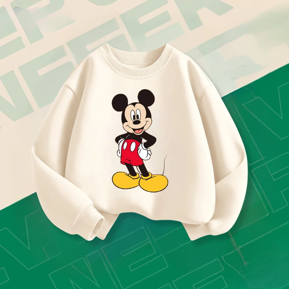 Mickey Print Children's Hoodie Long Sleeved Tops Spring/fall Kids Clothing Boutique Fashion Baby Girl Boy Casual Sweatshirts - Image 3