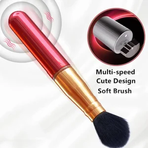 Electric Makeup Brush, Vibrating Foundation Blender & Face Massager, Rechargeable Powder Blush Applicator, Beauty Tool Kit