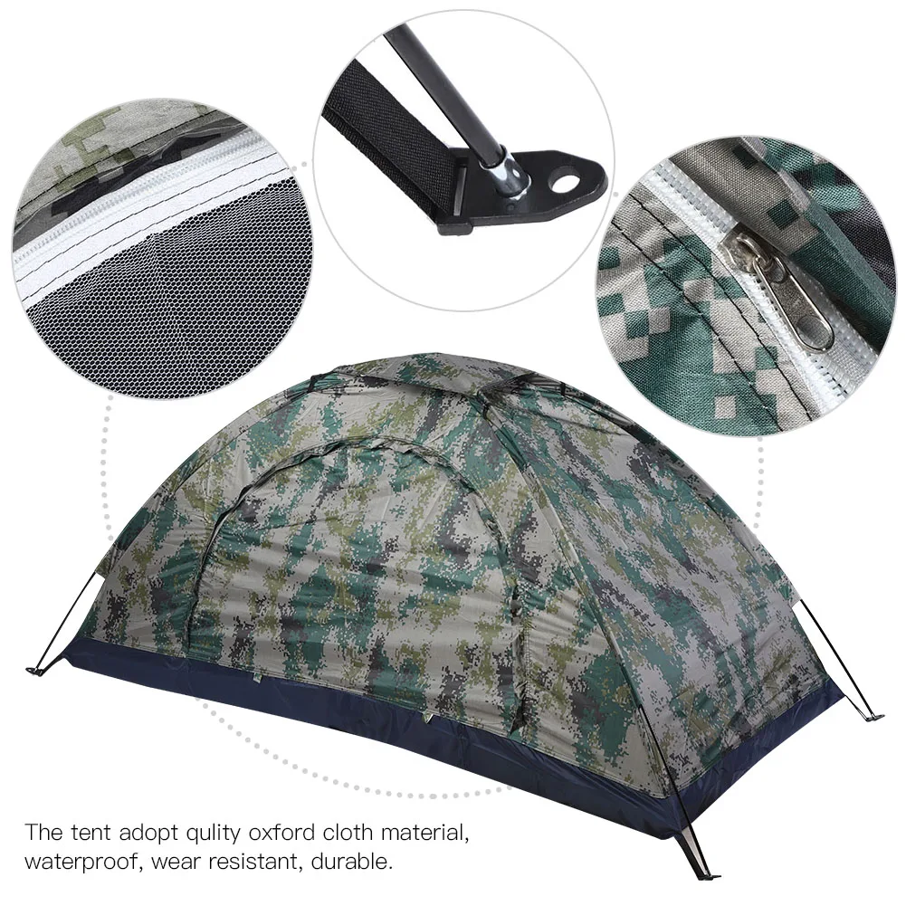 Camping Tent Fishing Tent Leisure Tent Outdoor Single Person Leisure Windproof Tent for Camping Fishing Climbing Camouflage - Image 4