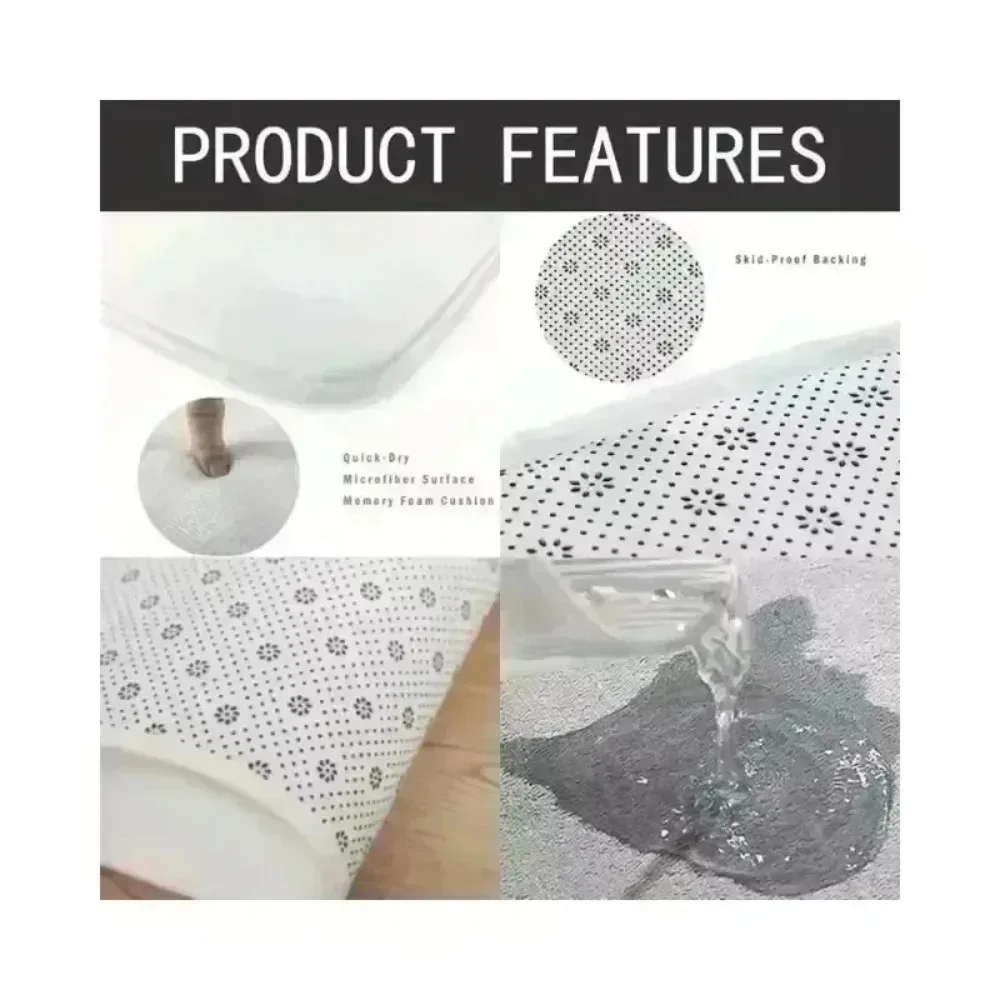 Geometric Pattern Carpet Mat Rug - Black White Star Design Home Decoration for Hallway Kitchen Carpets for Living Room Bedroom - Image 5