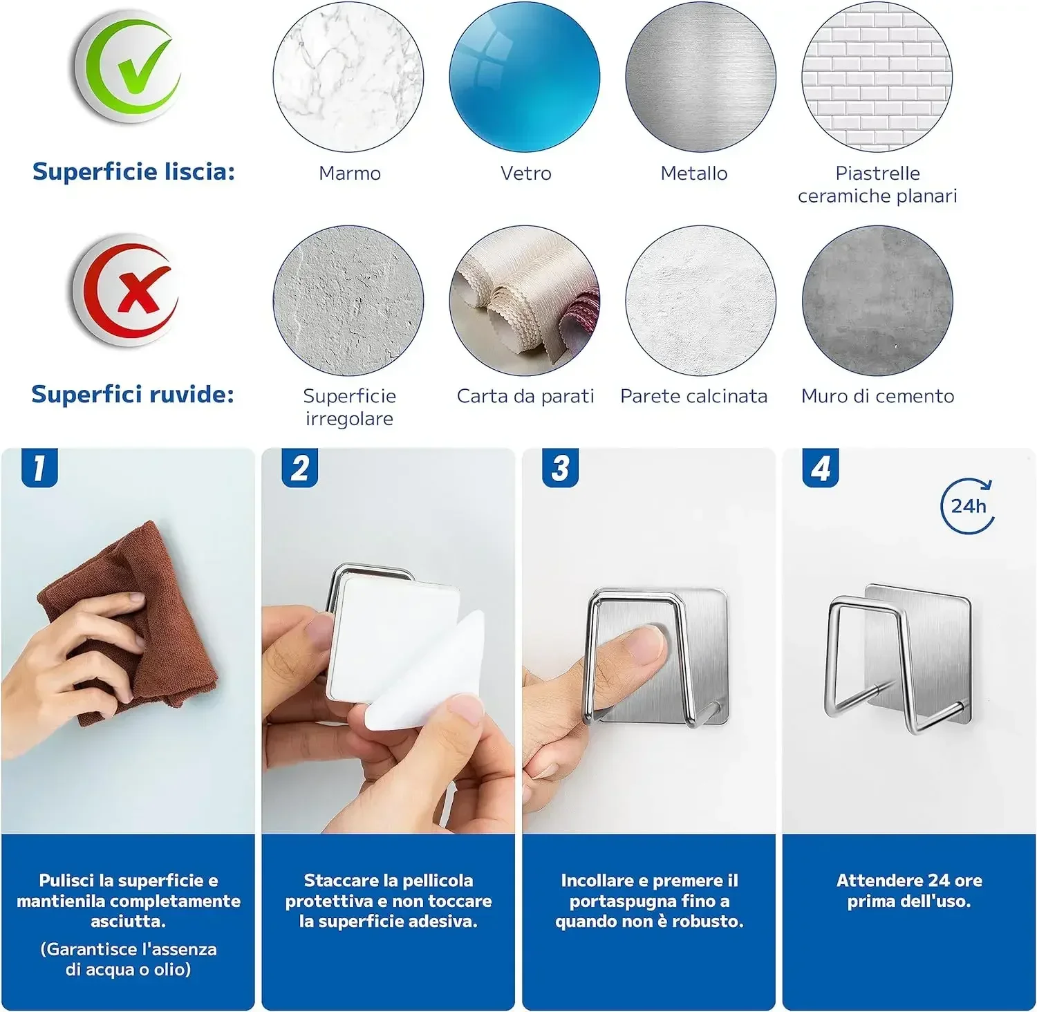 Kitchen Sink Sponge Rack Stainless Steel Drain Storage Holder Self Adhesive Wire Ball Rag Brush Drying Organizer Sink Wall Hooks - Image 6