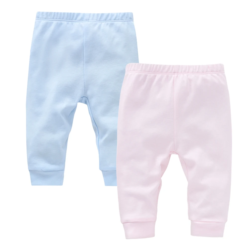 2 Pcs/lot Newborn Baby Boys Girls Long Pants 0-12 Months Solid Blue Design 100% Cotton Infant Trousers - Image 6