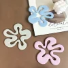Irregular Flower Shape Coasters Skid Insulation Cup Mat Antiskid Pat Reusable Kitchen Dishes Accessories Table Protector