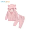 Fashion Baby Girl Outfit Set Cotton Long Sleeve Hooded Tops+Pants Spring Autumn Newborn Clothing Boys Tracksuit Sets 6-24 Months