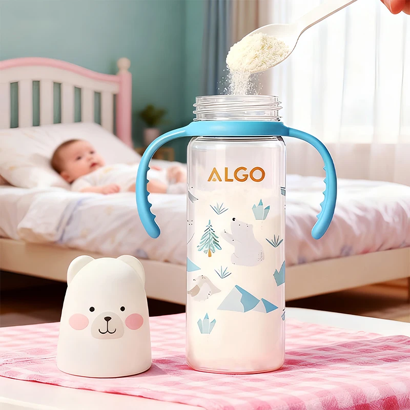 Baby bottle, 240ml Newborn PP bottle with handle, Cartoon bottle, baby feeding bottle - Image 6