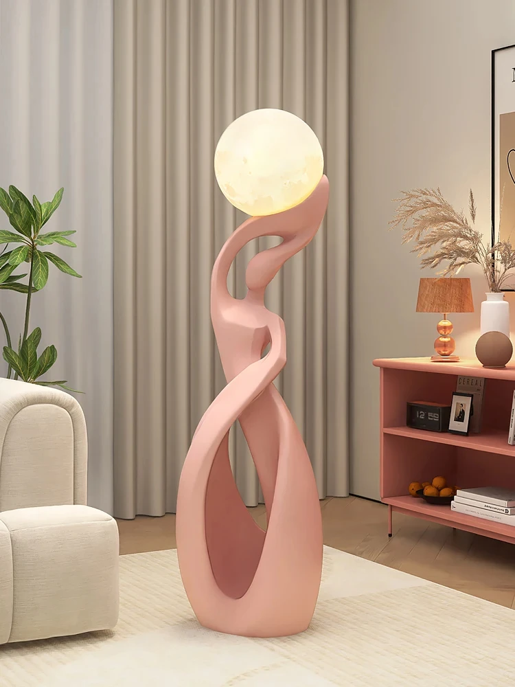 Home Decor Statue Abstract Art Ornaments Nordic Living Room Large Floor Luminous Sculpture Housewarming Gift Interior Figurines - Image 2