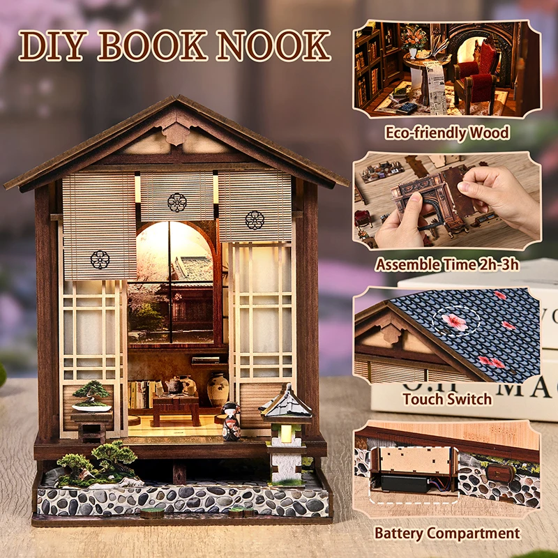 New Moss Lamp & Garden DIY Wooden Bookend 3D Puzzle - Hand Assembly Miniature House Model, Home Decor, Christmas Black Friday - Image 2