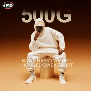 JMD Fashion Winter Heavy Weight 500gsm Fleece Hoodies For Men Unisex Warm Boxyfit Solid Hooded Pullovers Brand Coats QH0009