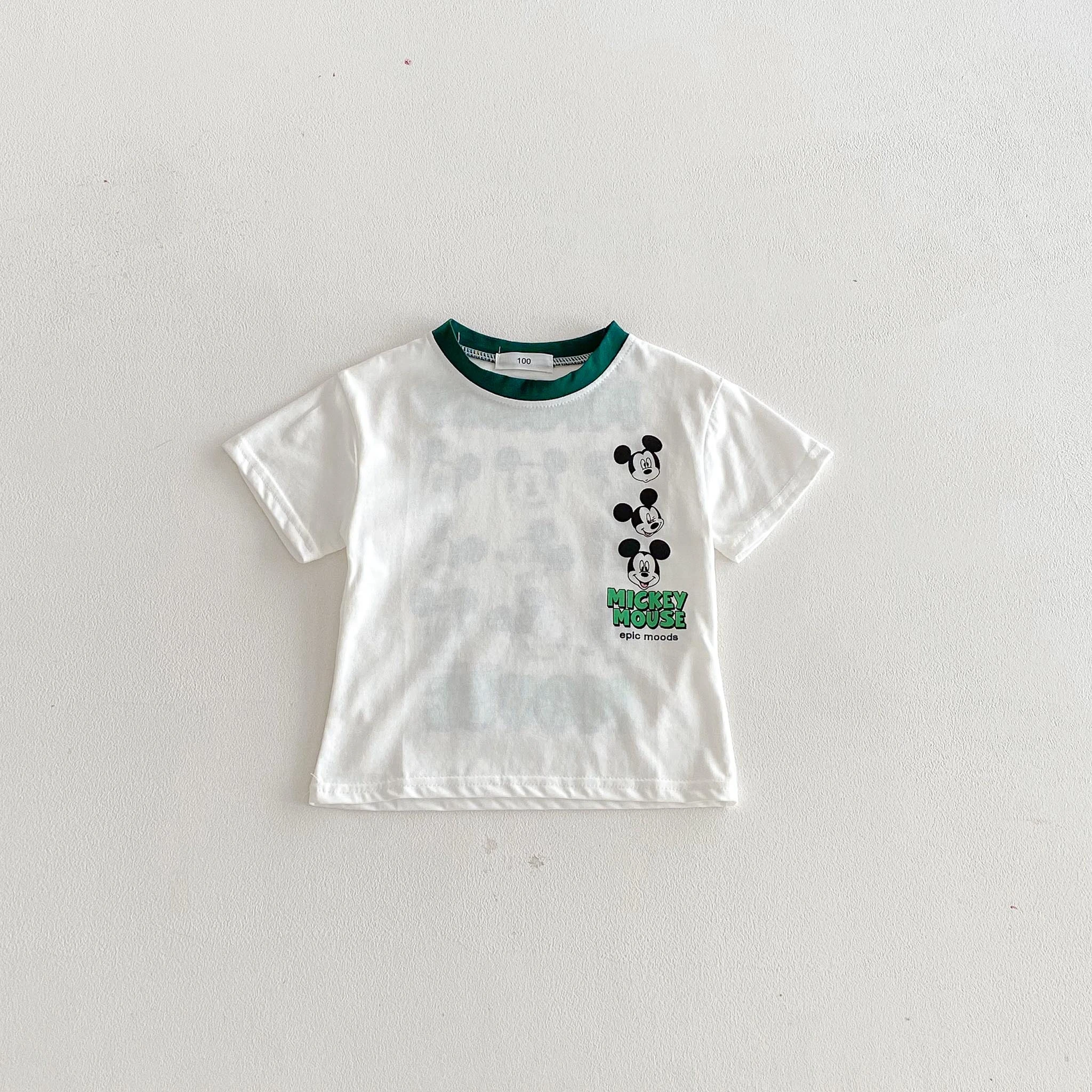 Disney Mickey T-shirt For Boy Clothes Summer Fashion Casual Short Sleeved Tops Tees Children's Wear Simple Cartoon T Shirts - Image 3