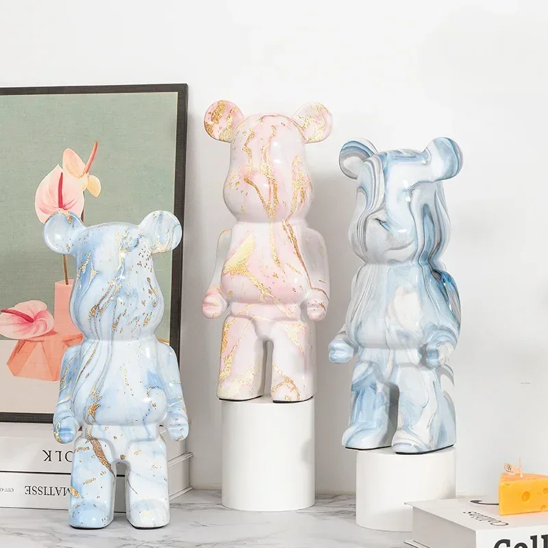 Aesthetic Bear Figure Resin Nordic Bear Statue Figurine Sculpture Luxury Livingroom Decoration Home Ornament Desk Accessories - Image 6