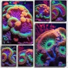 Modern Ocean Life Coral Reef Poster Neon Colorful Sea Animal Canvas Painting Print Wall Art Picture for Living Room Home Decor