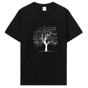 Calculus Algebra Tree Math Teacher Geek Pattern T-shirt Streetwear Birthday Gift Summer T-shirt Women's Clothing Personality Y2K