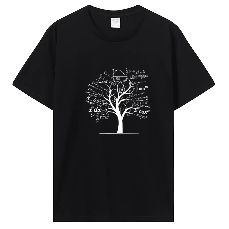 Calculus Algebra Tree Math Teacher Geek Pattern T-shirt Streetwear Birthday Gift Summer T-shirt Women's Clothing Personality Y2K