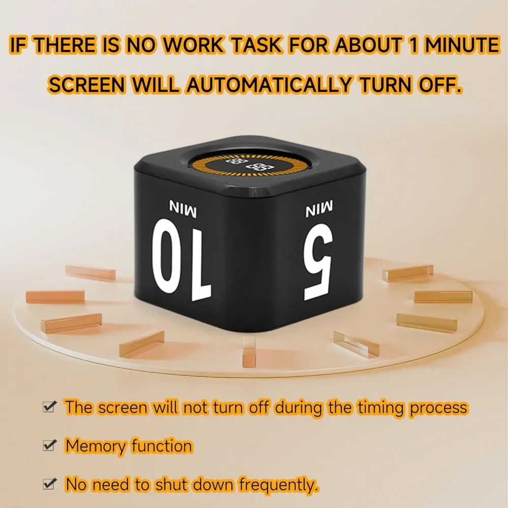 Visual Pomodoro Timer Kitchen Digital Timer Clock,Gravity Senso Chronometer Study Timer Children Stopwatch Timer for Studying - Image 6