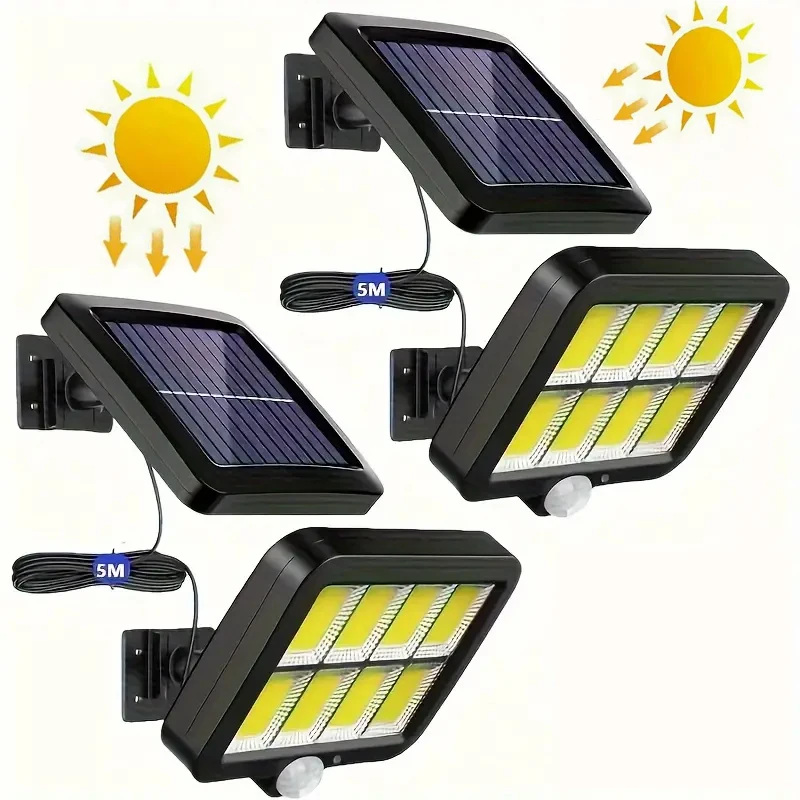 Outdoor Lighting Street Solar Split Wall Lamp 3 Mode Waterproof Motion Sensor Garden Street Lights Solar Lamp Garden Wall Light