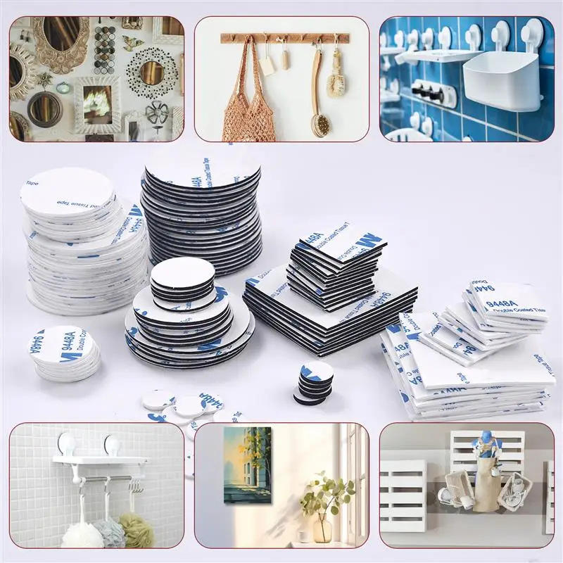 30PCS Double-Sided Adhesive Foam Tape High Viscosity Die Waterproof Foam Tape Circular Square Strong Adhesive Tape - Image 2