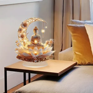 1pcs Lotus Terrace Buddha Statue, suitable for home decoration and office decoration, is a gift for Buddhist enthusiasts