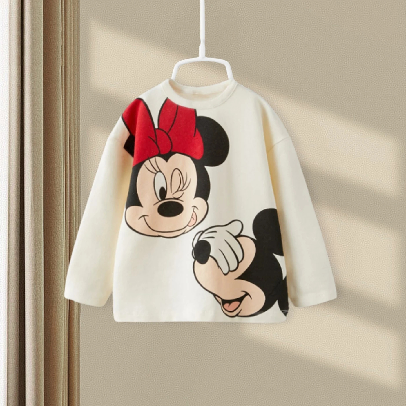 Mickey Printed Girl Boy Long Sleeve Tees Bottoming Shirt Tops Autumn Spring Children's Clothes Cartoon Blouse Crewneck Pullovers - Image 6