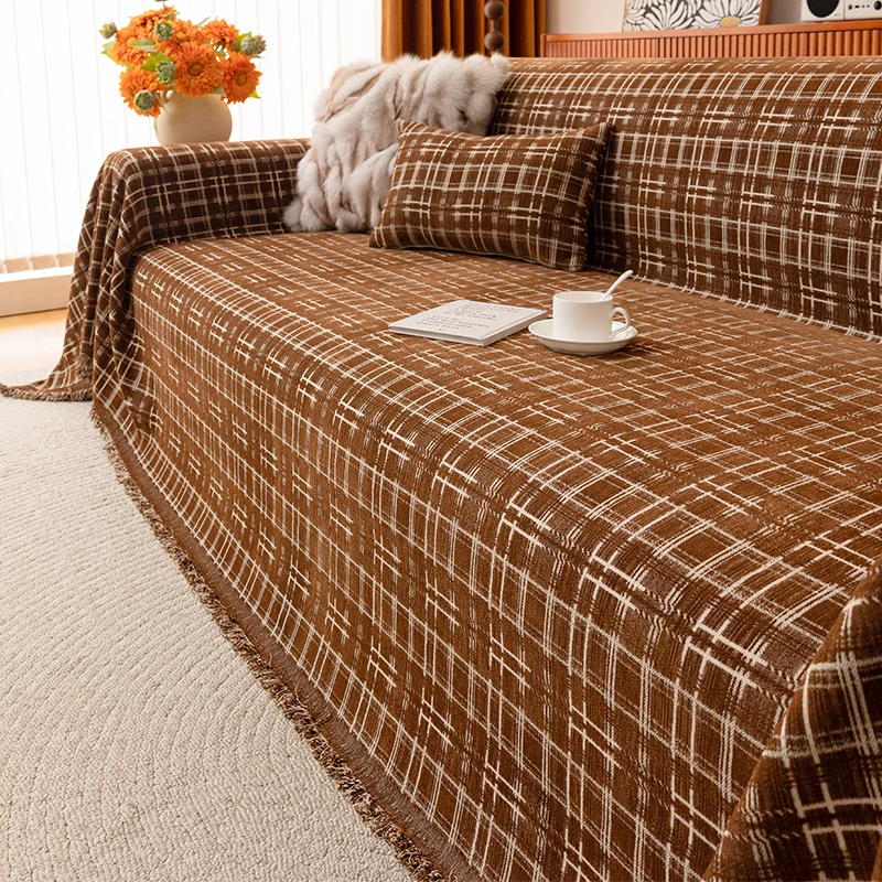 1 Piece Home Sofa Cover Design Throw Plaid Cushion 3 Seater Sofa Cover full Set Anti-cat Scratching Non-slip Sofa Blanket - Image 4