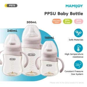 MAMIJOY Baby Bottle Baby Dot Anti-Colic&Anti-Bloating PPSU Milk Bottle Kids Drinking Bottle&Temperature Display Function PS73