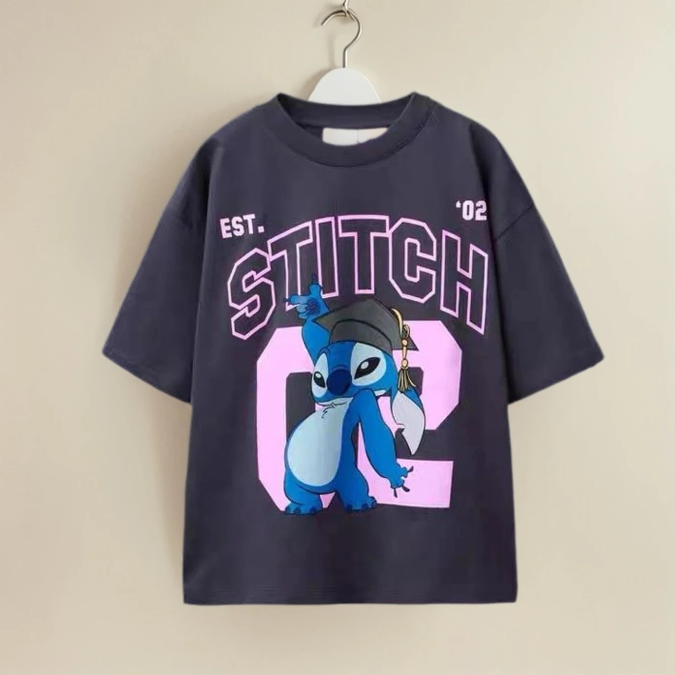 Fashionable Disney Child Clothing Stitch Toy Story Boys Girls Costume Short-Sleeved Tee Popular Toddler Summer Thin O-Neck Tops