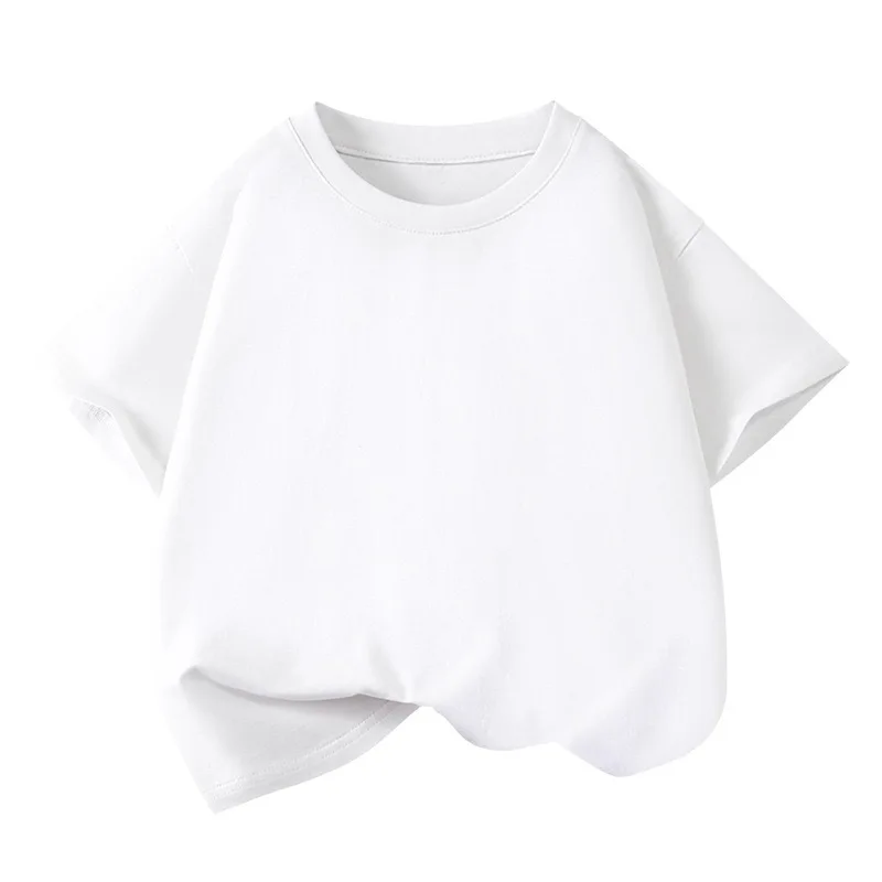 1pcs Summer Pure Cotton Boys Girl Solid Color Tees Fashion Top Childrens Short Sleeve Clothes T-shirts Child Loose Casual Tshirt - Image 5