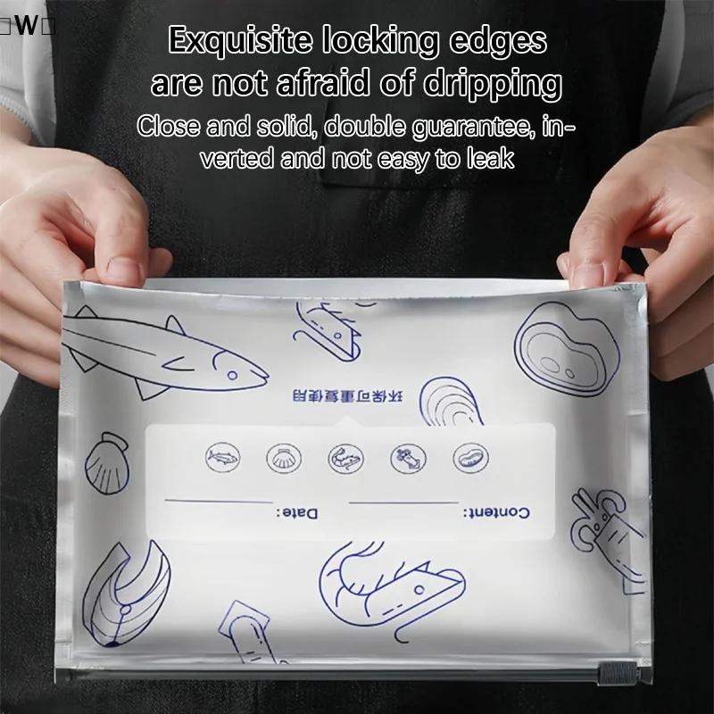 〔W〕10pcs Aluminum Foil Fresh-keeping Bags Self Seal Reusable Packaging Bag Avoid Light Thickened Food Storage Bag Fruit Storage - Image 4