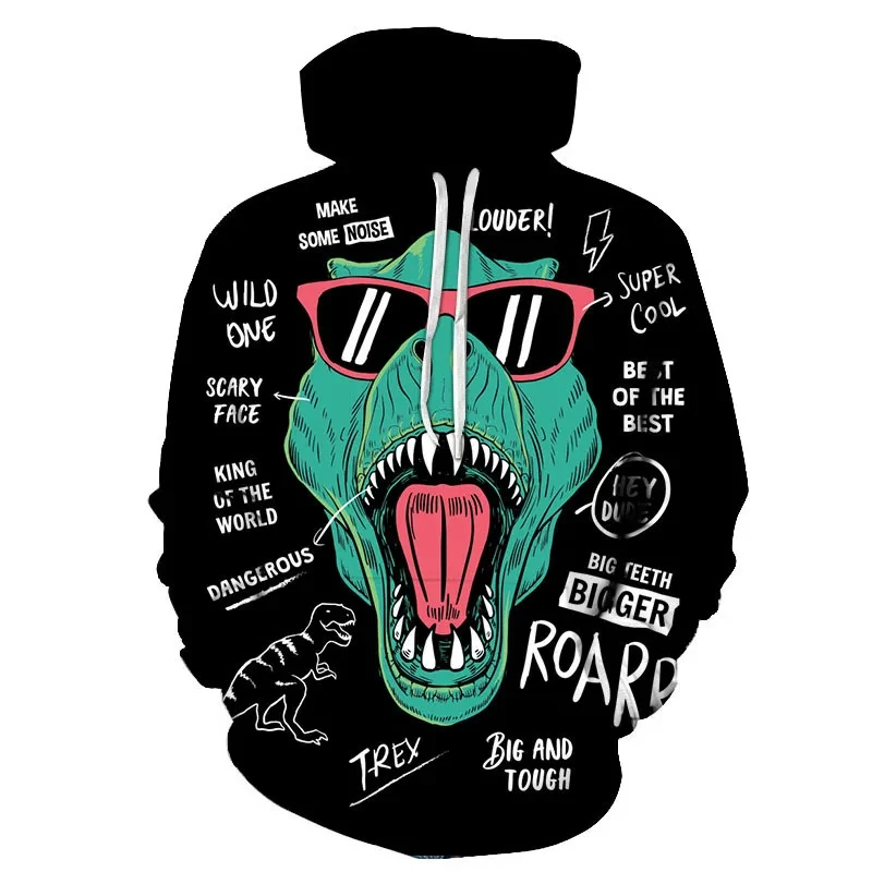 Cartoon Dinosaur 3D Printed Hoodies For Men Clothes Funny Fashion Women Sweatshirt Casual Streetwear Pullovers Y2k Tracksuit Top - Image 3