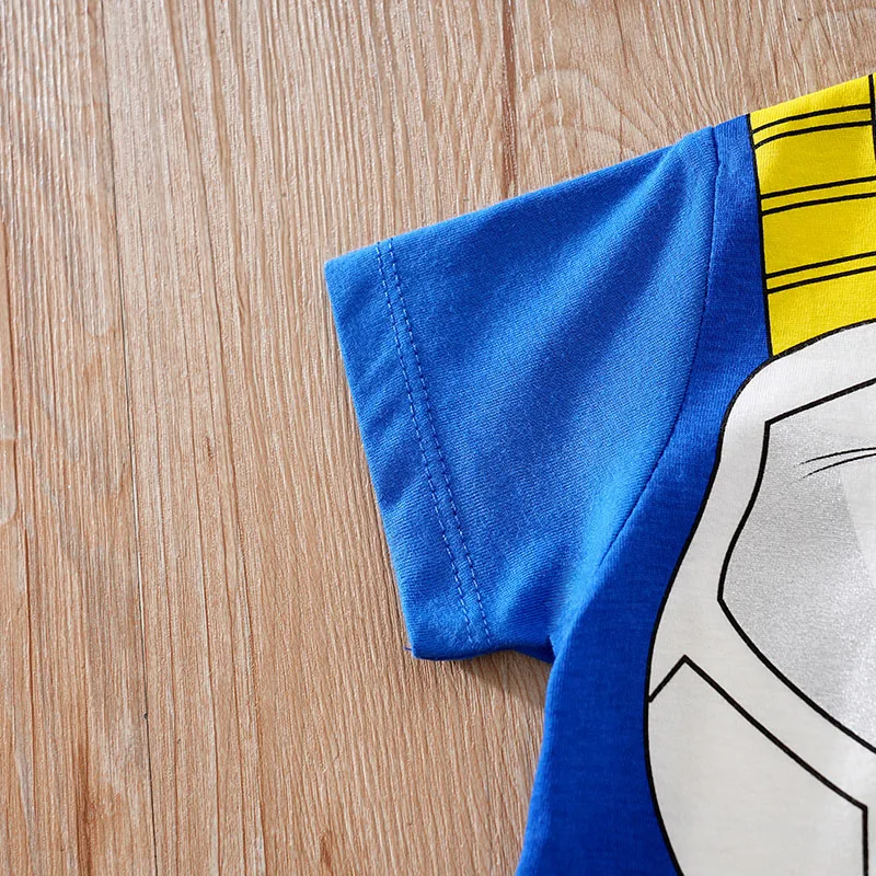 0-18M Newborn Baby Rompers blue Cosplay Costume Infant One-pieces Summer short sleeve Cotton round collar comfortable Clothes - Image 3