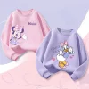 Printed Minnie Cute Baby Girl Long Sleeve Tops Sweatshirts Spring Autumn Loose Fashion Children's Clothes Casual Hoodie Crewneck