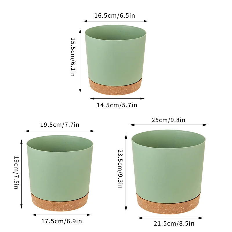 Self Watering Plant Pots Automatic Plastic Flowerpot Bottom Watering Planters with Saucer for Indoor Outdoor Plants Garden Decor - Image 6
