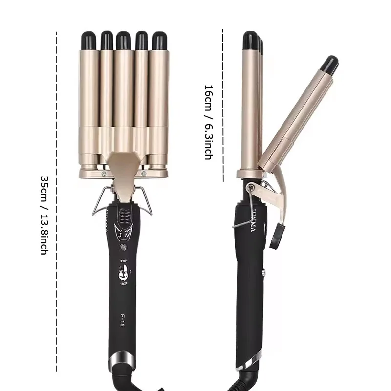 3 in 1 Deep and Small Reversible Big and small wave styles triple barrel Deep Hair Waver Curling iron and curler - Image 2