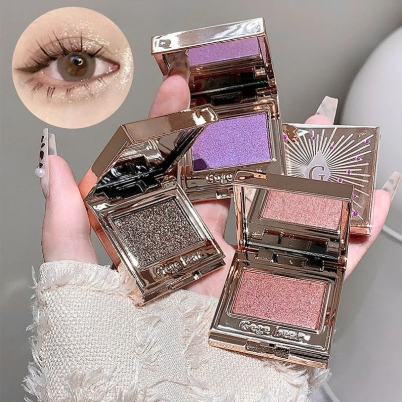 Gemstone Shining Monochrome Eyeshadow Palette Diamond Pearlescent Glitter Eyeshadow Lasting Shiny Highlighter Shadow Eyes Makeup - Image 6