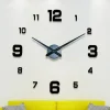 New Modern Design Large Wall Clock 3D DIY Quartz Clocks Fashion Watches Acrylic Mirror Stickers Living Room Home Decor Horloge