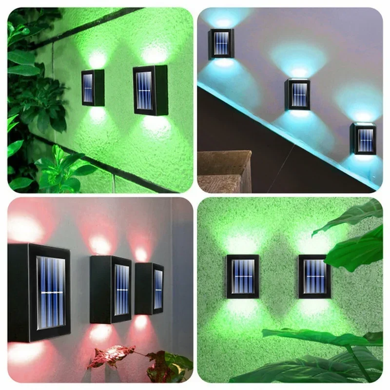Solar Up and Down Spot Lights Outdoor, Street Wall Light Lamp Solar Powered Sunlight Waterproof Solar Lamp Garden Decorative - Image 2