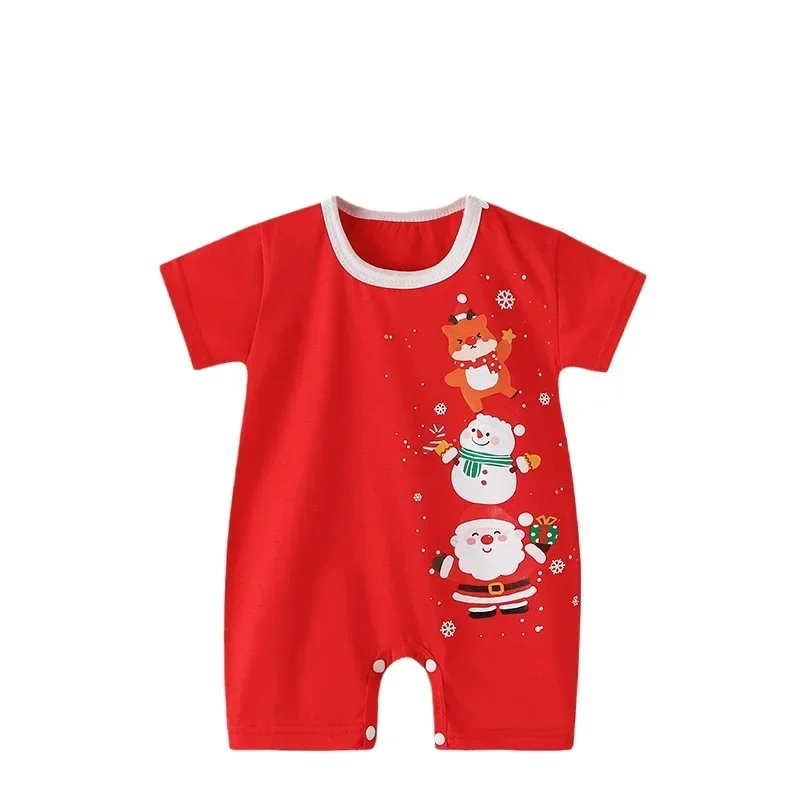 Baby First Christmas Costume Newborn Baby Boys Girls Thin Rompers Infant Short Sleeve Bodysuit Toddler Jumpsuit - Image 5