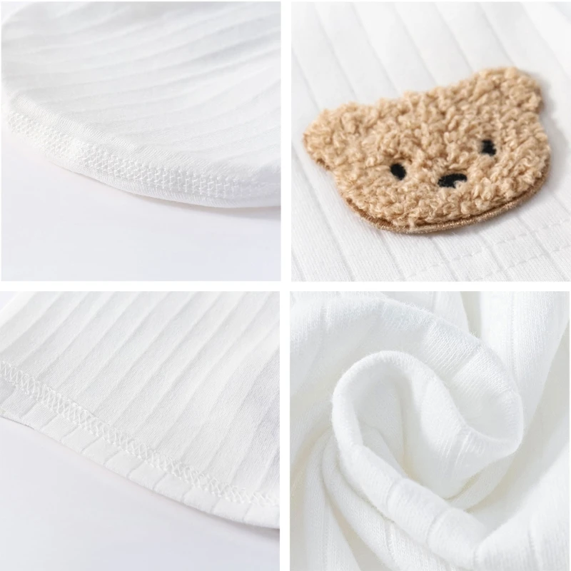 Newborns Romper Hat Set Baby Jumpsuit Autumn Outfit Long Sleeves Unisex Bodysuit - Image 5