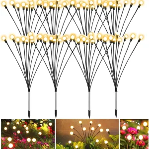 Outdoor Lights Solar Lawn Lamp Garden Lamp LED Wind-driven Firefly Ground Plug Lamp for Garden Lawn Landscape Holiday Light