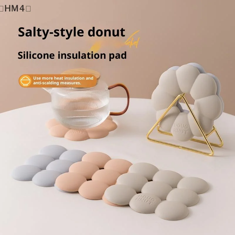 〔HM4〕Multipurpose Pot Mat Heat Resistant Coaster Donuts Shape Silicone Coaster Set Heat Insulation Mat For Dining Table - Image 3