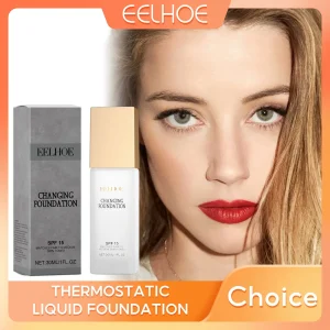 EELHOE Spf 15 Color Changing Foundation Full Coverage Waterproof Oil Control Color Correction Liquid Foundation Makeup Products