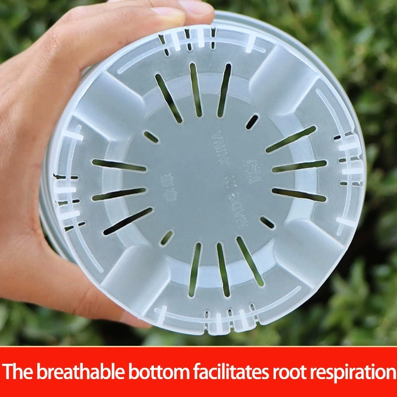 Clear Nursery Plant Pots Garden Seedling Planter Flowerpot Transparent Orchid Pot with Drainage Holes Garden Flower Pot - Image 6