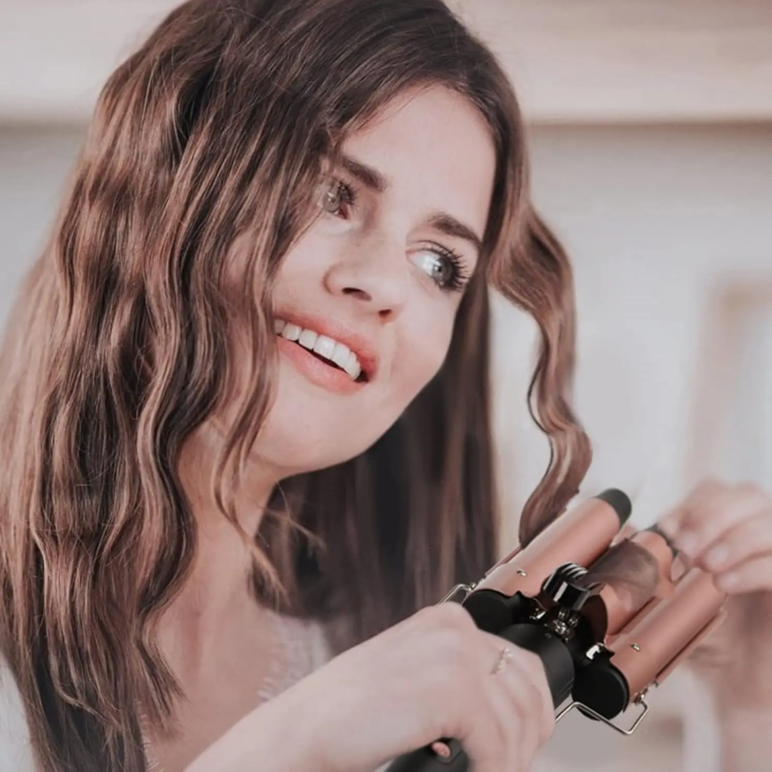 5-in-1 Curly Hair Brush Set, Multi-Curly Hair, Curly Hair Brush Set with a Heat Brush and 4 Interchangeable Ceramic Curly Hair - Image 3